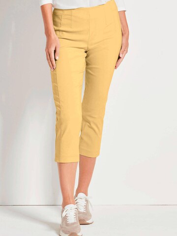 Coupe slim Pantalon 'Louisa' Goldner en jaune