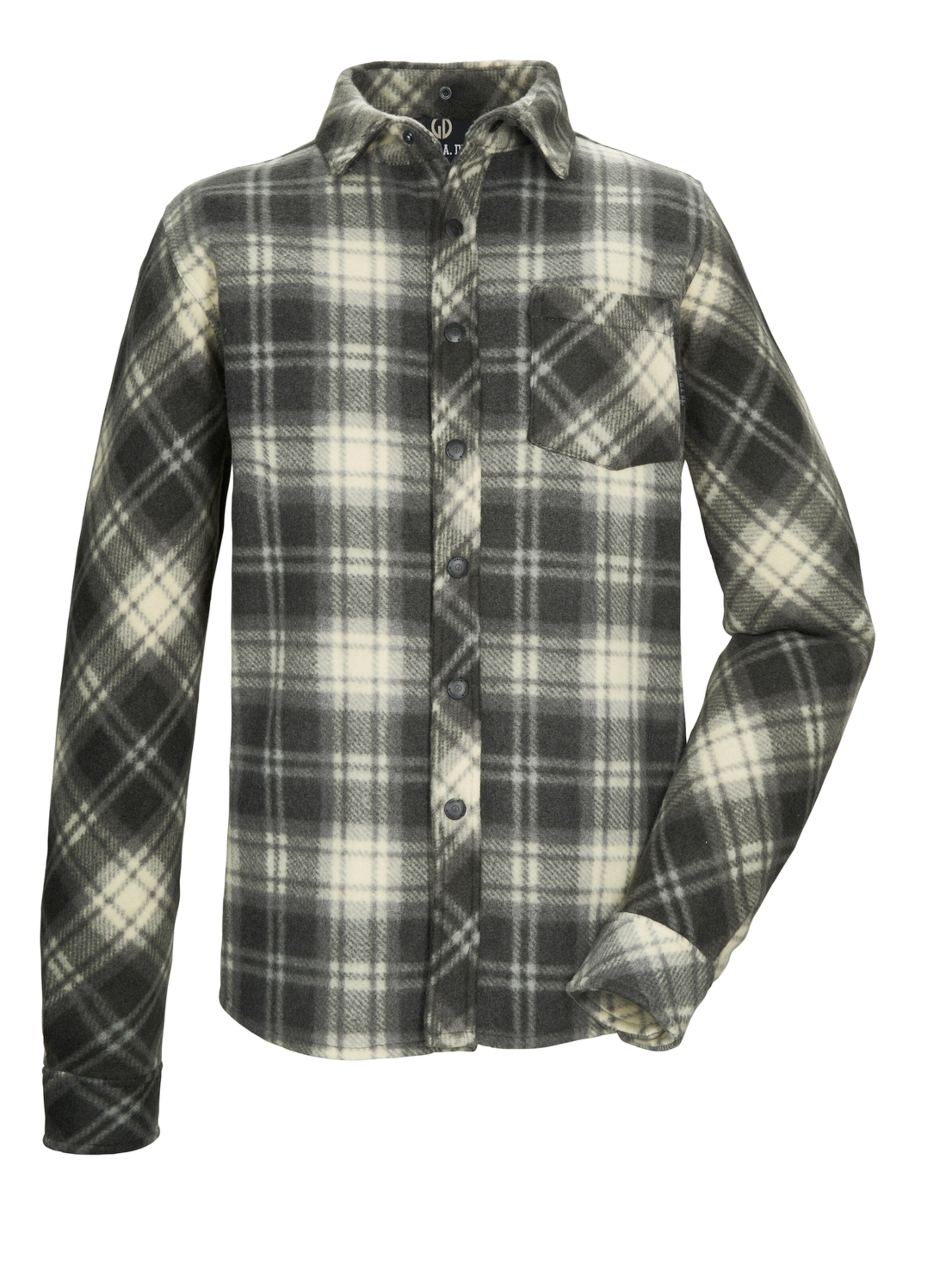 G.I.G.A. DX by killtec Regular fit Button Up Shirt in Black: front