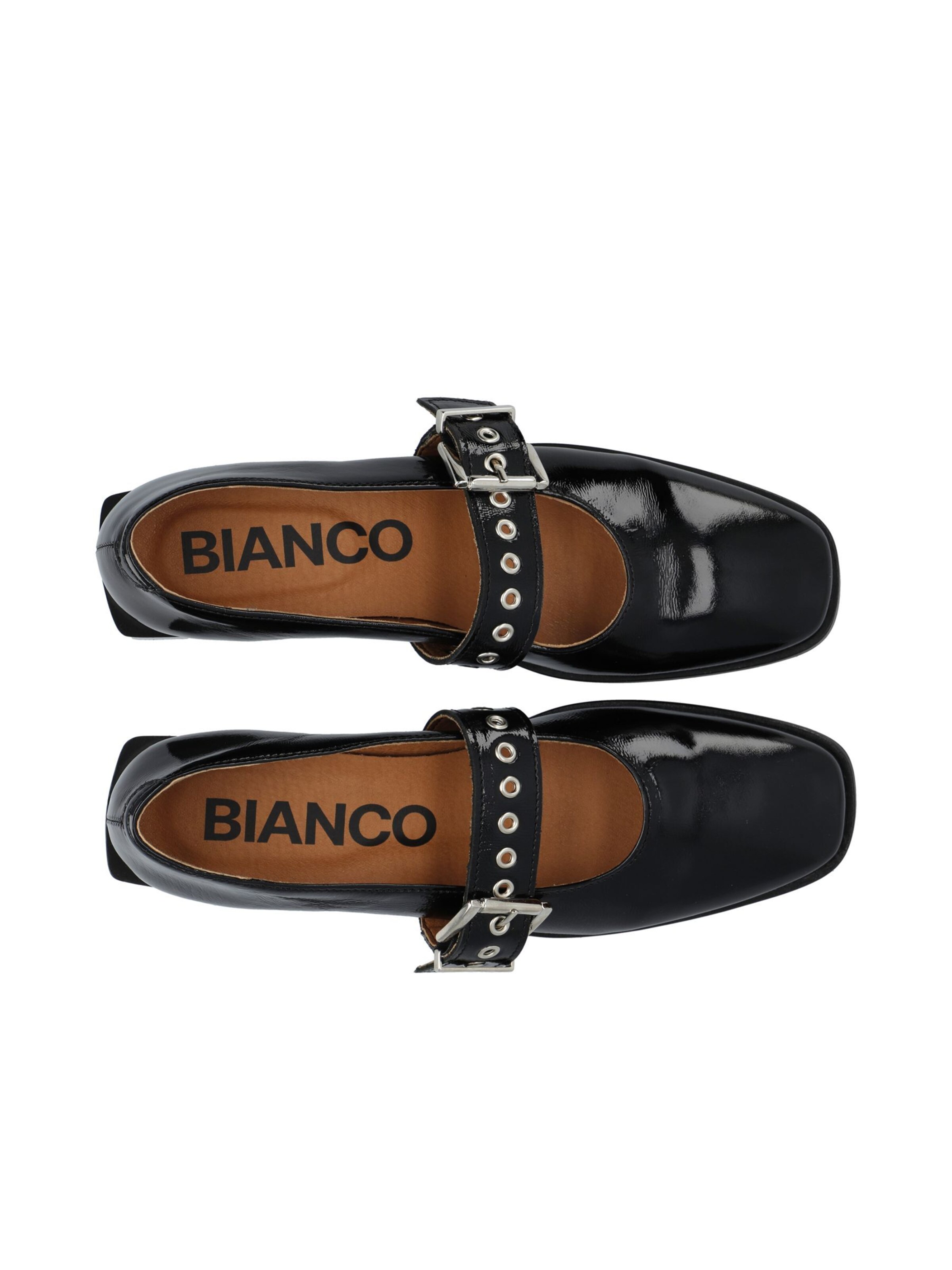 Bianco Riemchenballerina in Schwarz