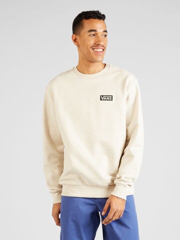 VANSSweater majica - bež boja: prednji dio