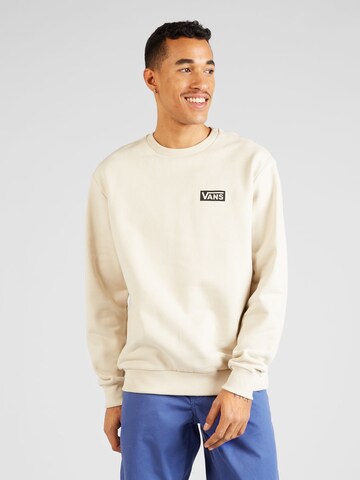 VANS Sweatshirt in Beige: front