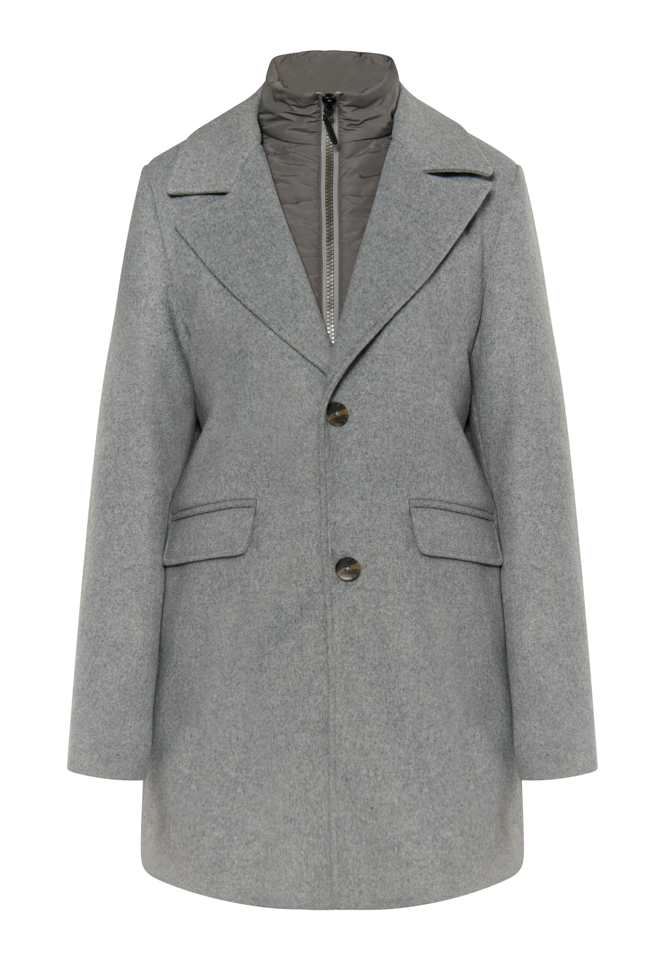 DreiMaster Klassik Демисезонное пальто в Серый: спереди
