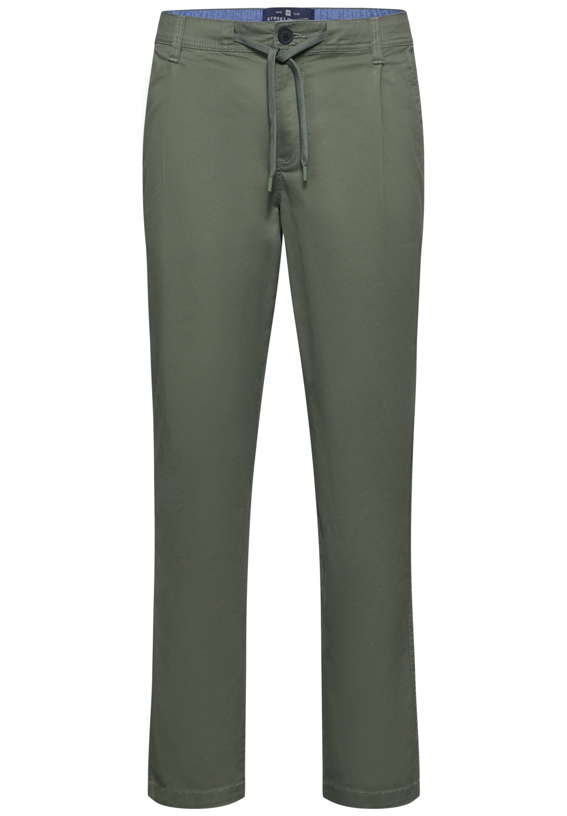 Street One MEN Regular Chino Pants in Green: front