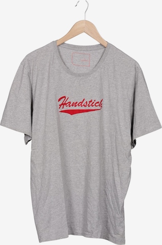 handstich T-Shirt XXXL in Grau: Vorderseite