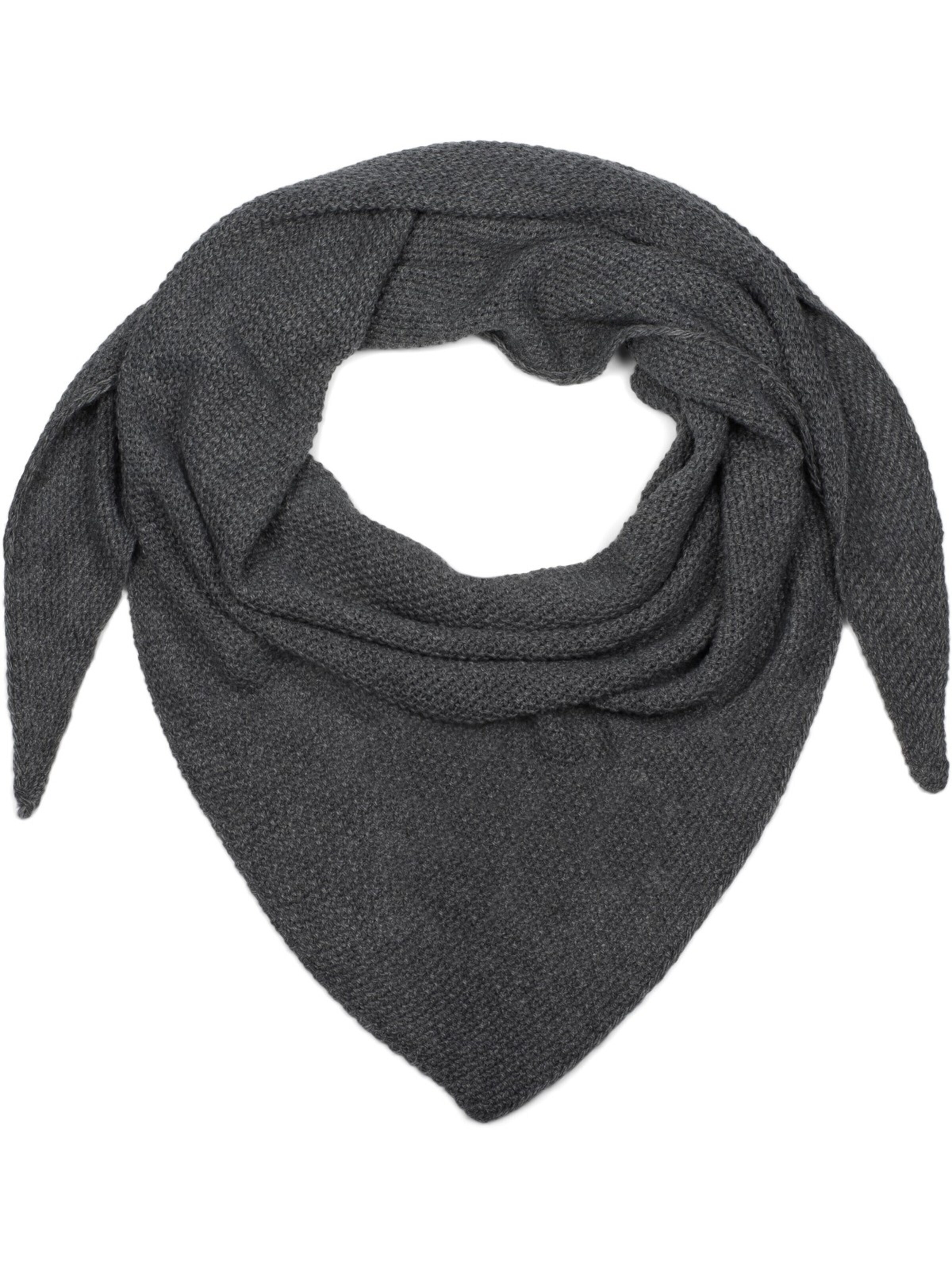 styleBREAKER Tuch 'Strick Dreiecktuch Einfarbig'‌‌‌ in Grau: Vorderseite