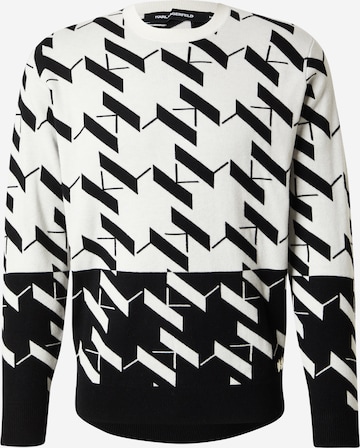 Karl LagerfeldPulover - crna boja: prednji dio