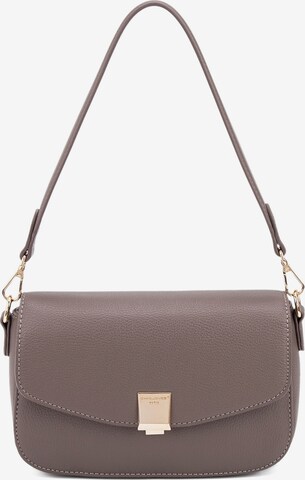 Borsa a spalla 'Borsa a spalla Celestia Elite pelle vegana PU - Chiusura zip' di David Jones in marrone: frontale