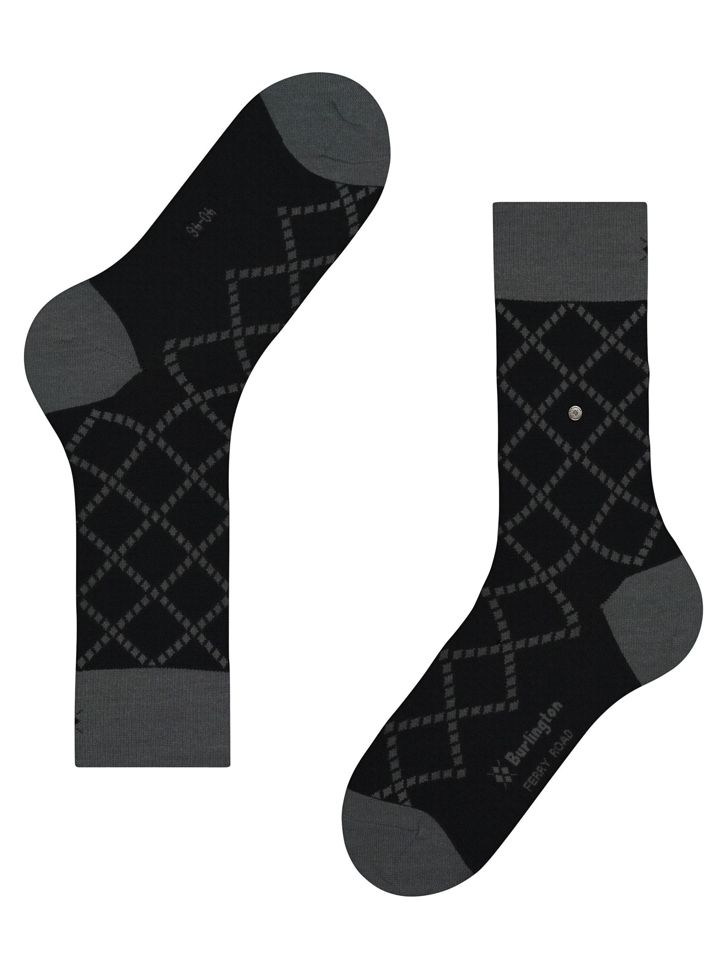 BURLINGTON Socks 'Ferry Road' in Black