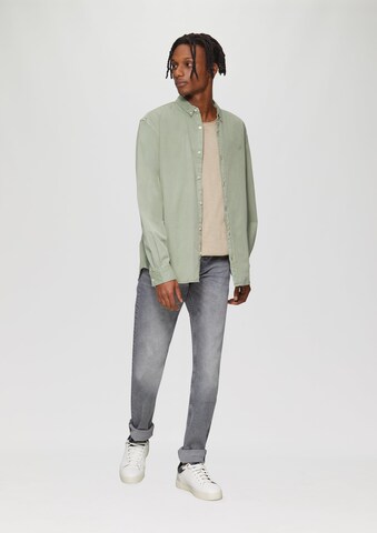 QS Regular fit Button Up Shirt in Green