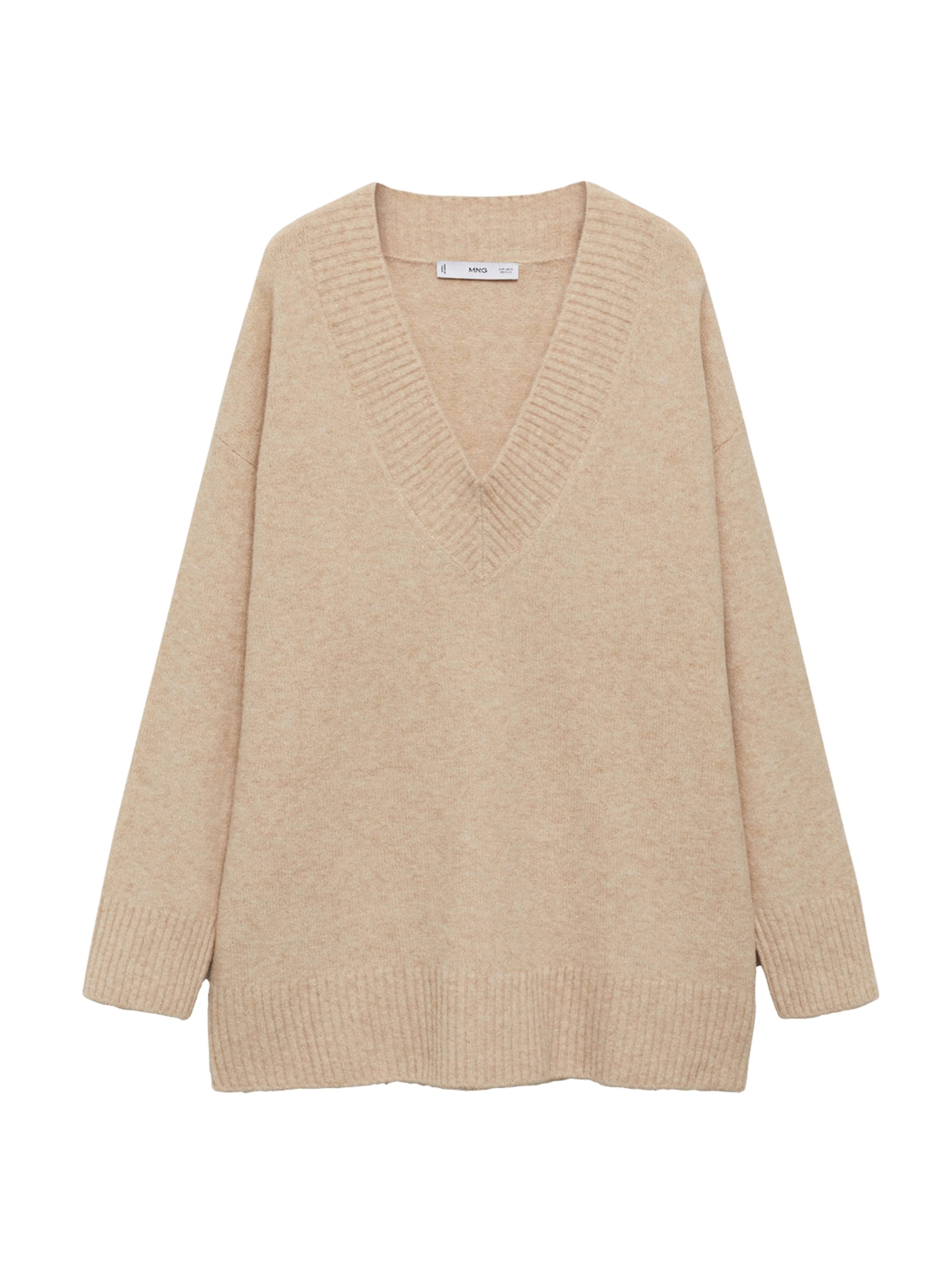 MANGO Oversized sweater 'DONATELO' in Beige: front