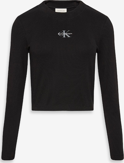 Calvin Klein Jeans Majica veličine XS u tamo siva / crna / bijela, Pregled proizvoda