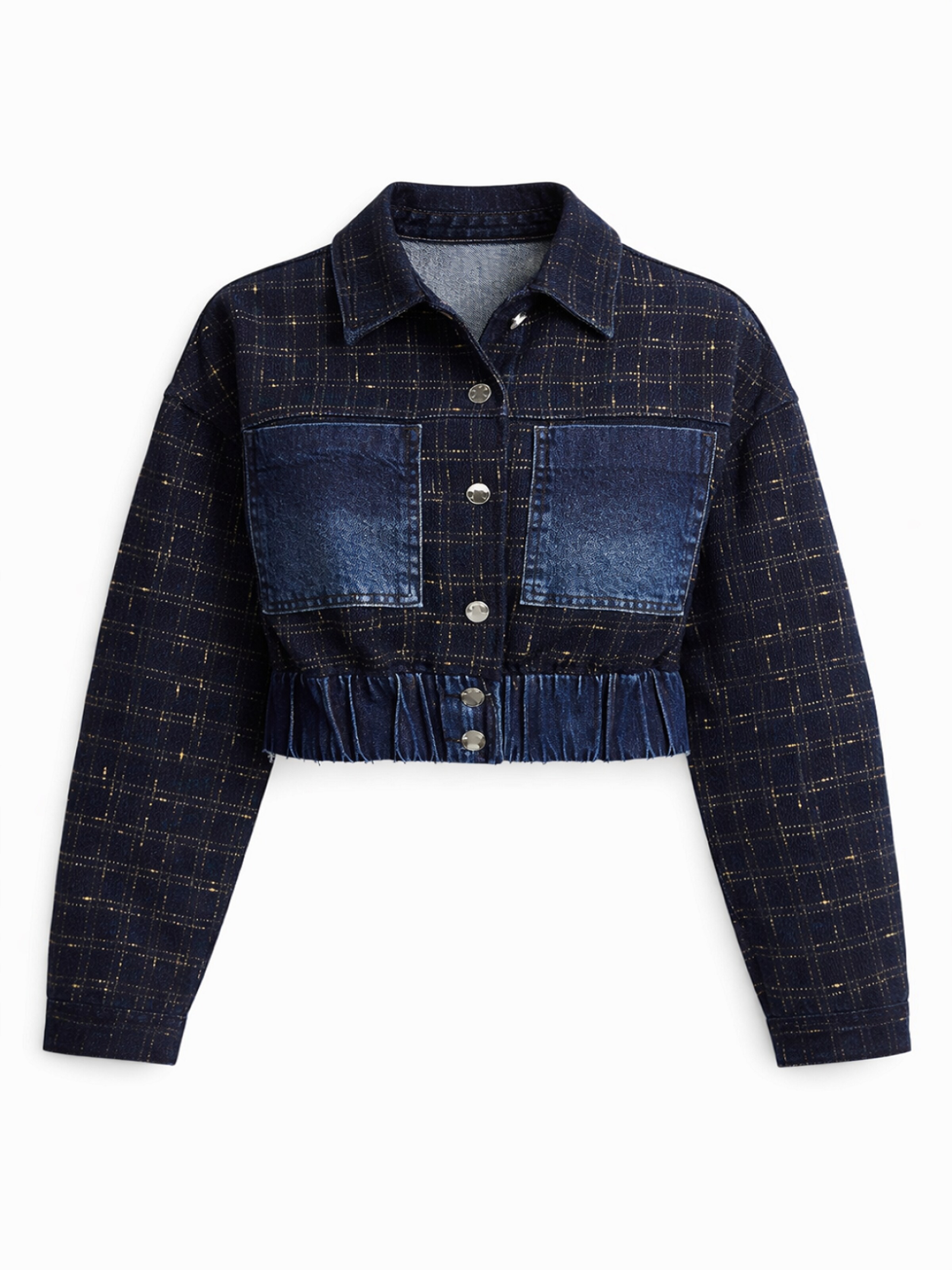 IT'S BASIC Tussenjas 'Bomber Denim Jacket' in Blauw: voorkant