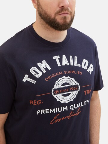 TOM TAILOR Men + T-Shirt in Blau