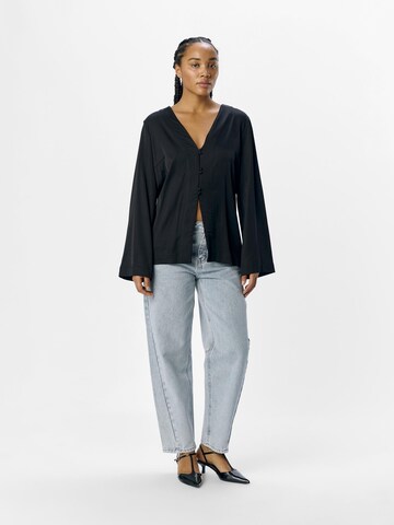 OBJECT Bluse i sort