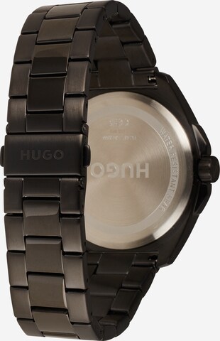 HUGO Red Analog Watch in Black