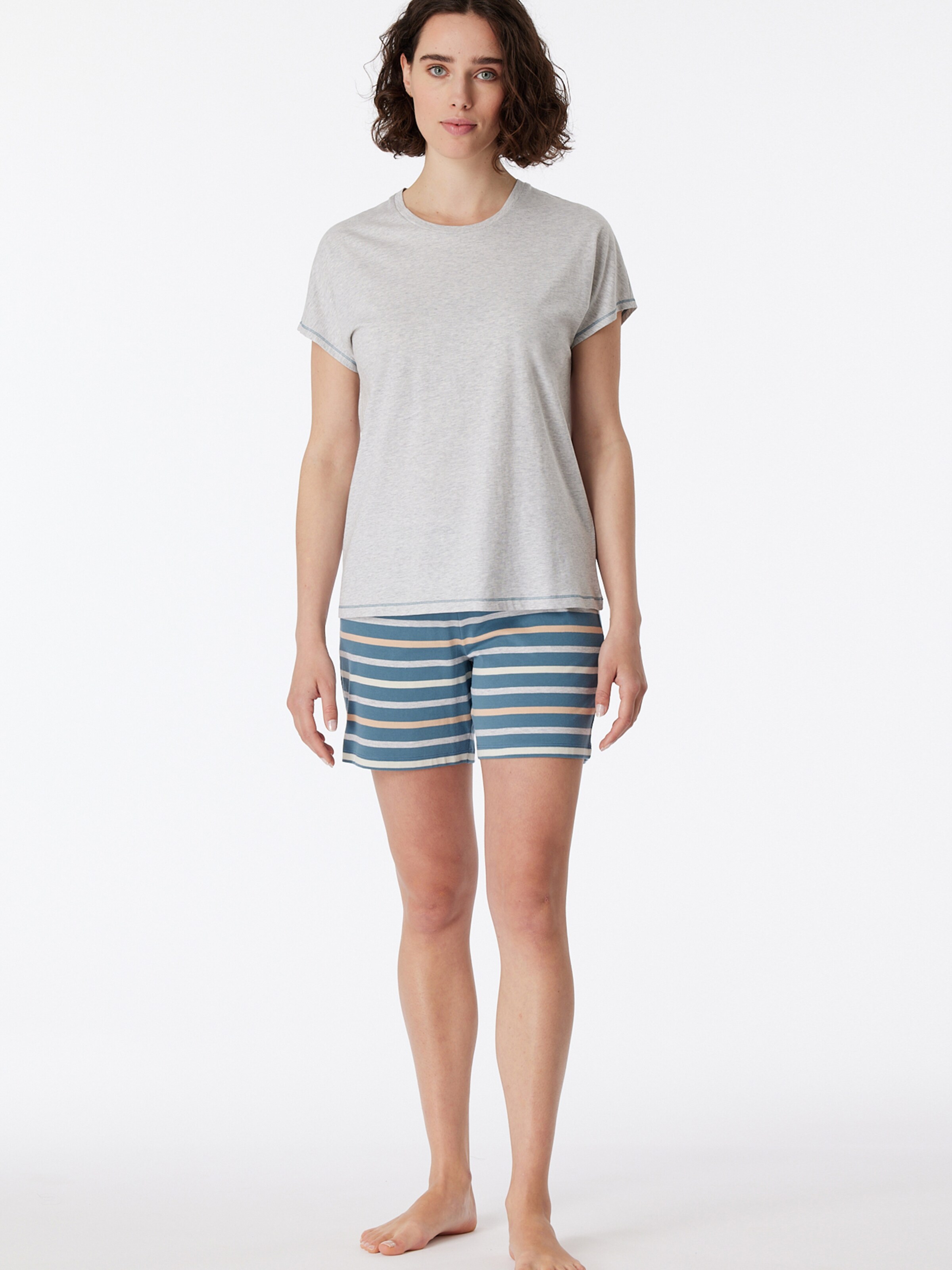 SCHIESSER Shorty 'Casual Essentials' in Blau: Vorderseite