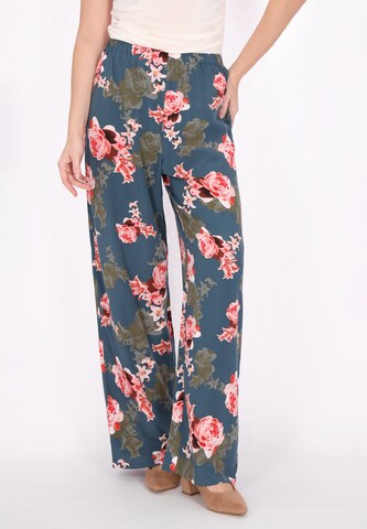 Usha - Pierna ancha Pantalón 'Fashion Look' en azul: frente