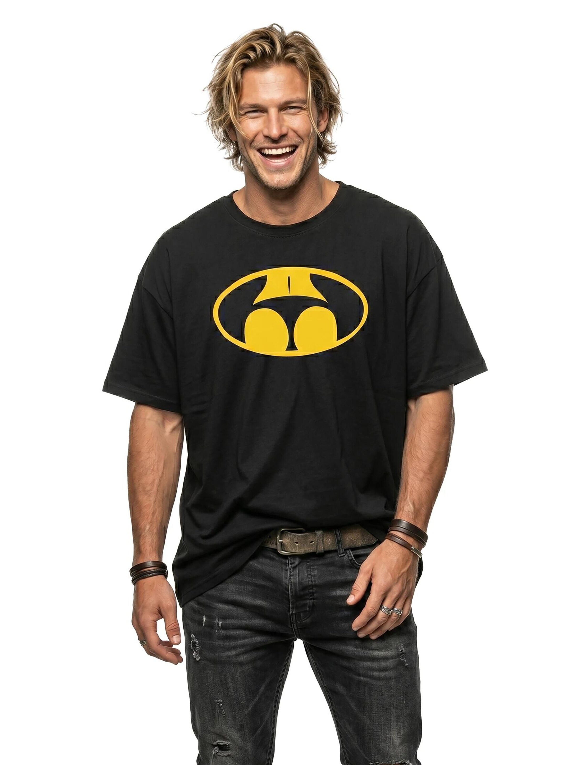 MAKAYA Shirt 'Buttman' in Black