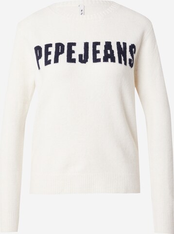 Pepe Jeans Trui 'SUNNY' in Wit: voorkant