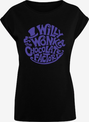 ABSOLUTE CULT Shirt ' Willy Wonka And The Chocolate Factory' in Zwart: voorkant