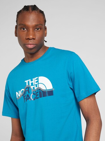 THE NORTH FACE T-Shirt 'MOUNTAIN LINE' in Blau