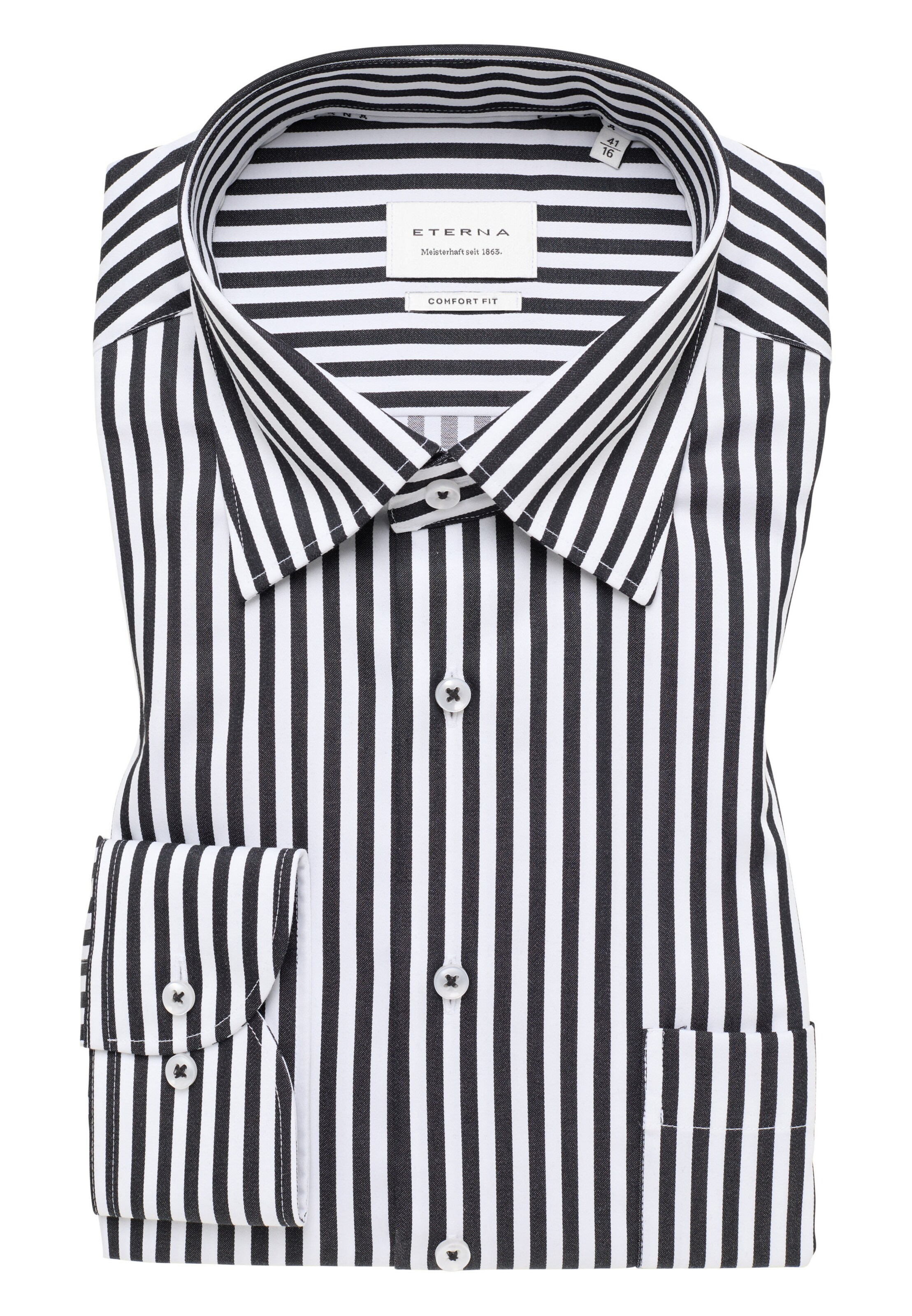 ETERNA Comfort Fit Businesshemd in Schwarz