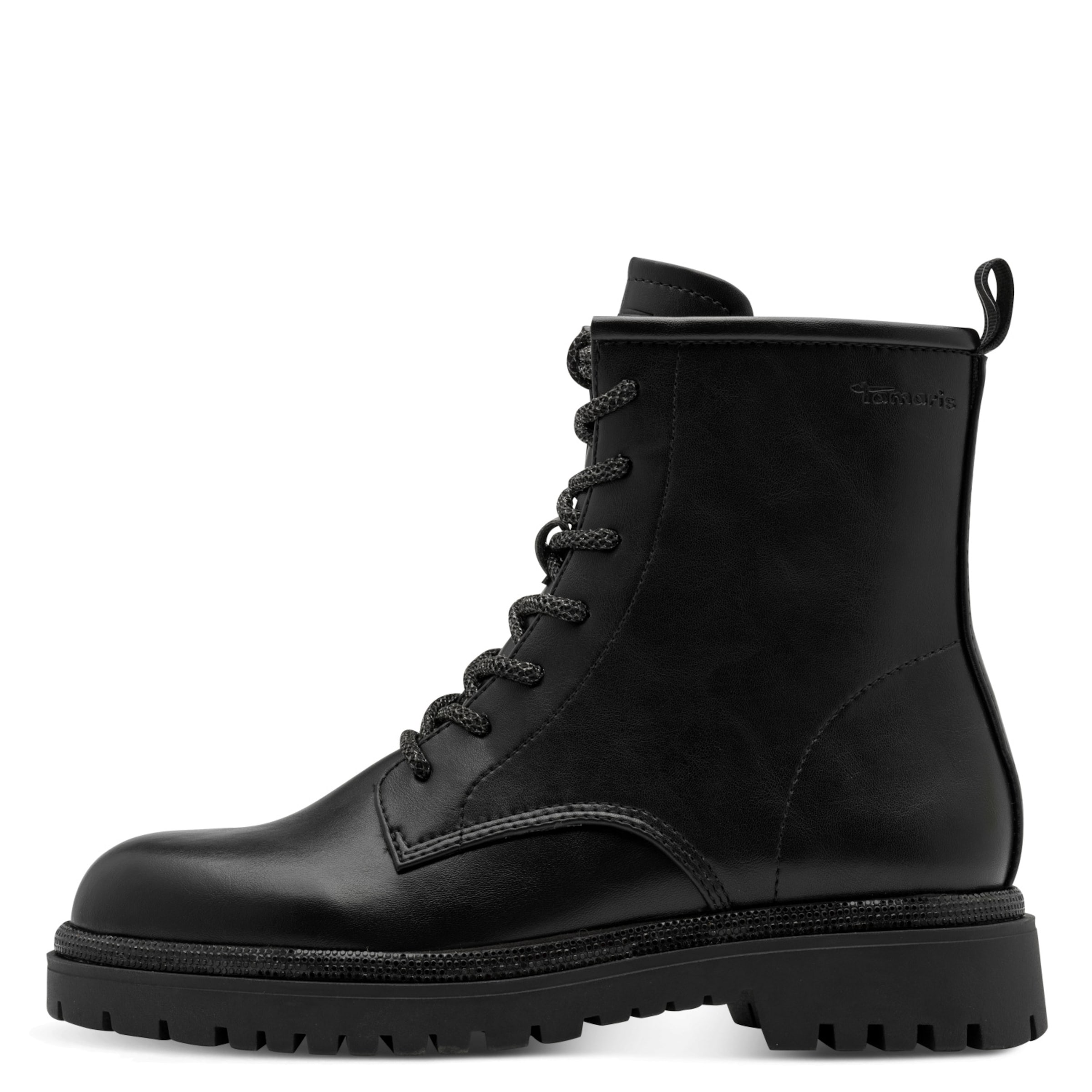 Tamaris Lace-up bootie in Black
