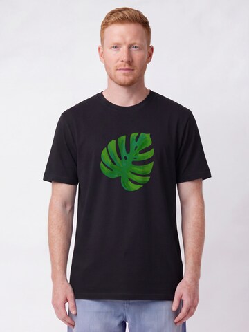 T-Shirt 'Monstera 2.0' Watapparel en noir : devant