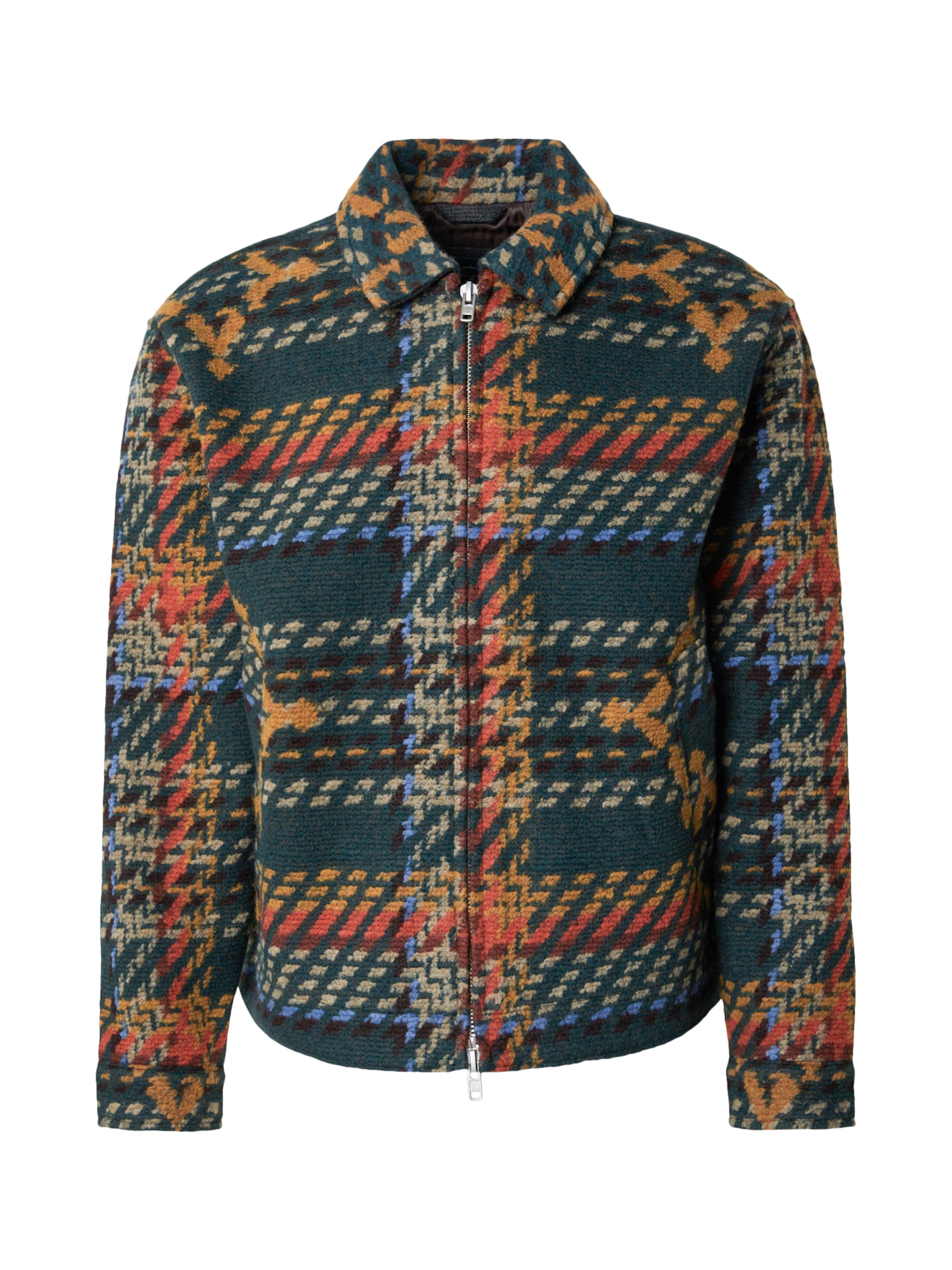 Geacă de primăvară-toamnă de la Abercrombie & Fitch pe verde: față