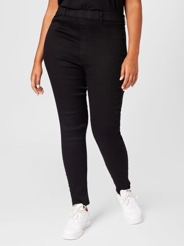 Dorothy Perkins Curve Skinny Fit Джегингс 'Eden' в черно: отпред