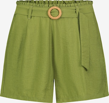 Sublevel Pleat-Front Pants in Green: front