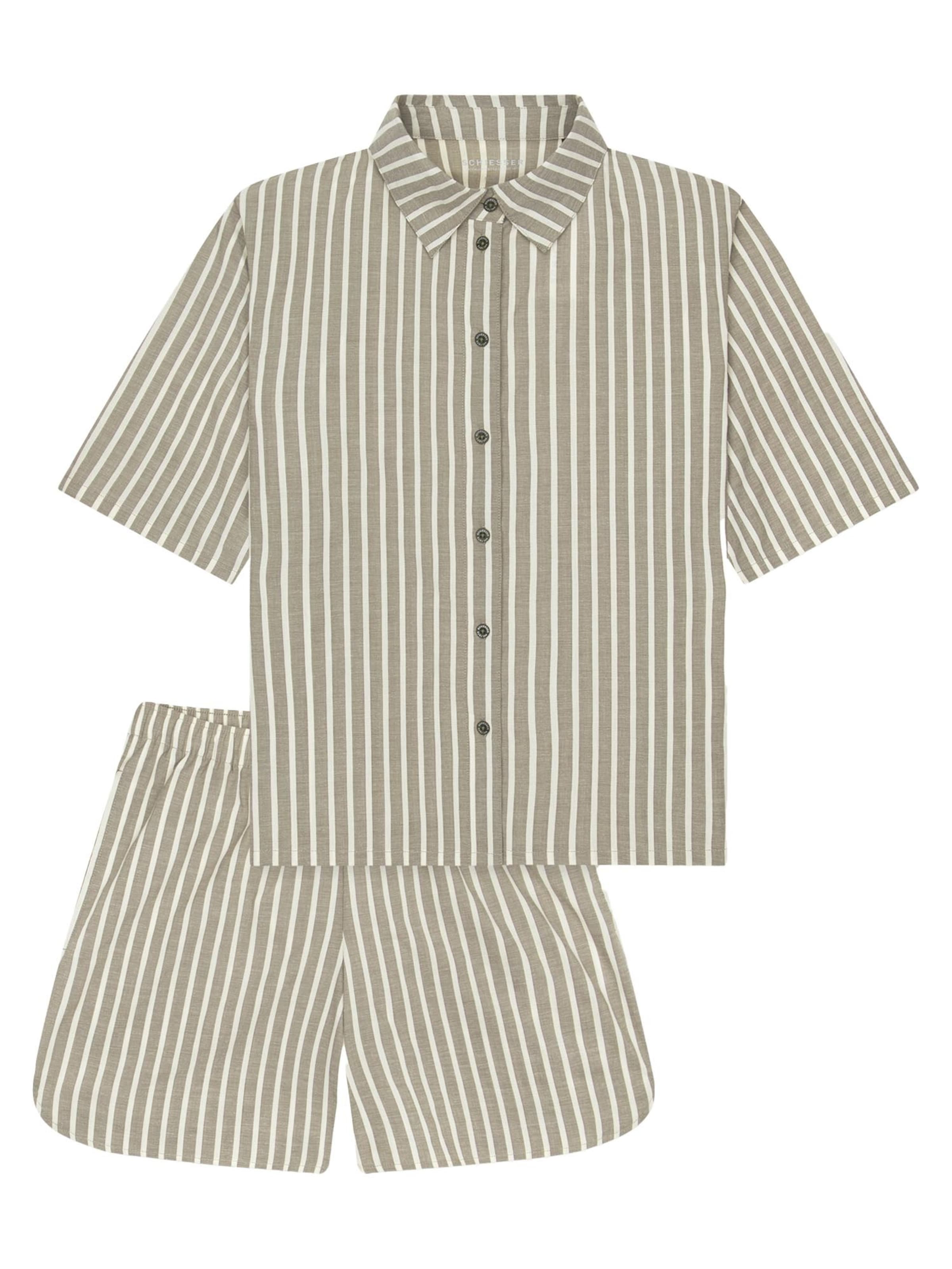 SCHIESSER Pajama 'Selected Premium' in Green: front