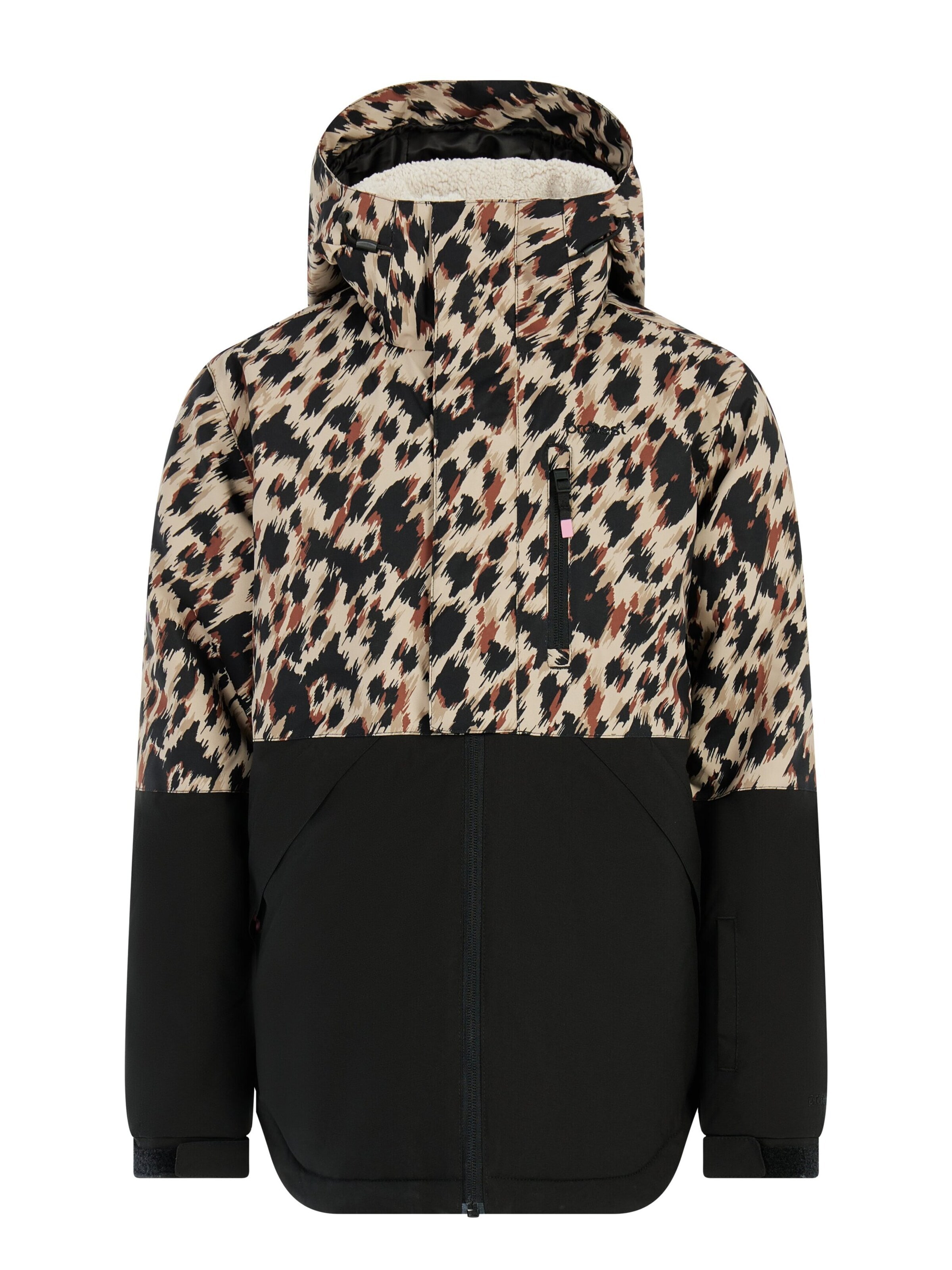 PROTEST Sportjacke 'PRTLeopart JR'‌‌‌‌‌ in Braun: Vorderseite