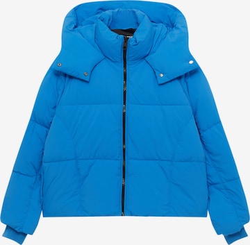 Pull&Bear Winter Jacket in Blue: front