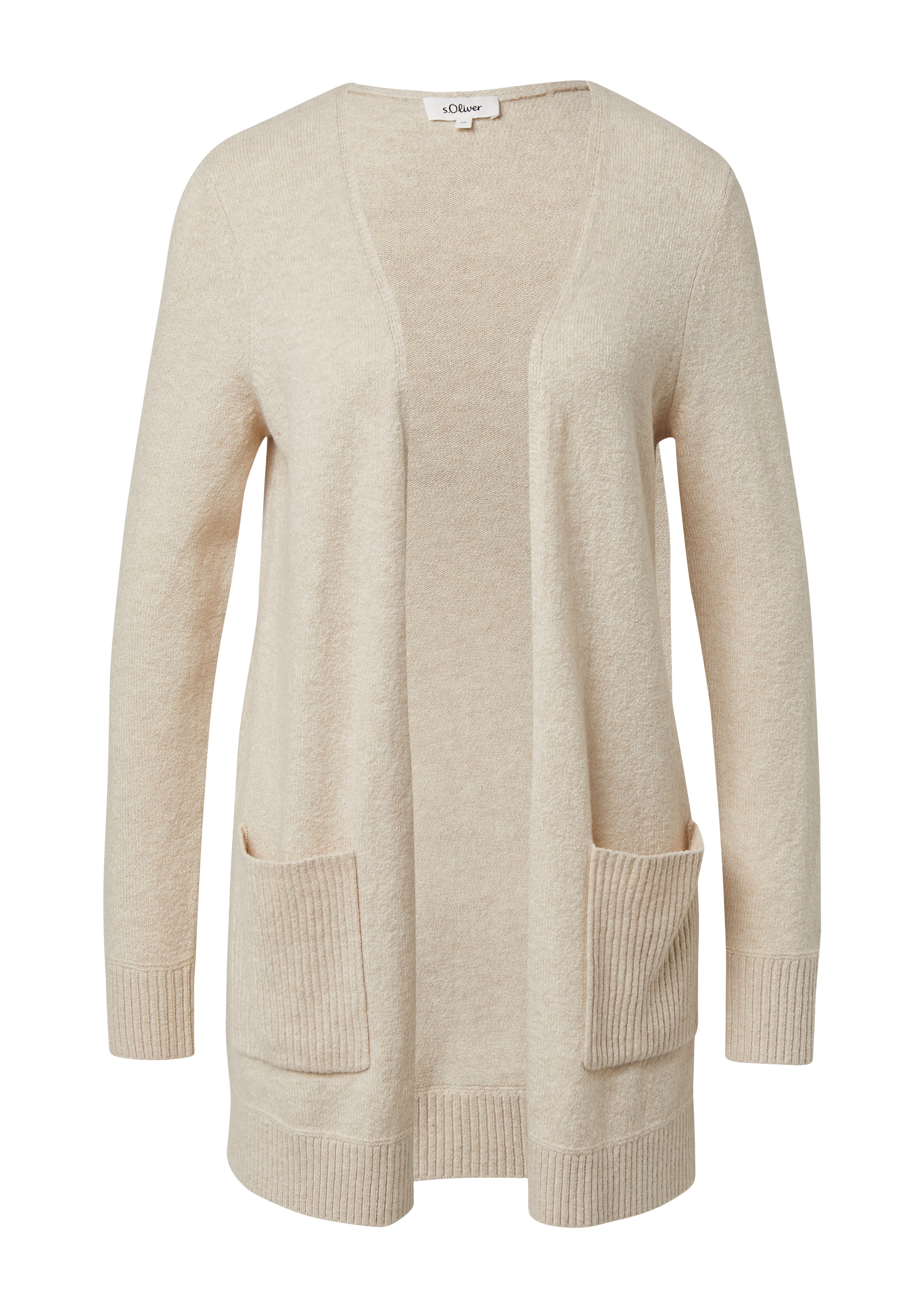 s.Oliver Strickjacke in Beige: Vorderseite