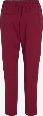 VILA Slim fit Pleat-Front Pants 'Varone' in Red