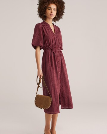 WE Fashion Платье-рубашка в Красный