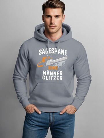 Neverless Sweatshirt 'Männerglitzer' in Grey: front