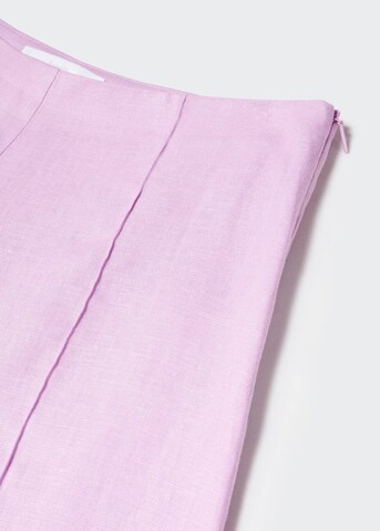 MANGO Wide leg Pleated Pants 'Watson' in Purple