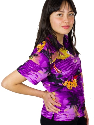 King Kameha Bluse 'Surf' in Lila