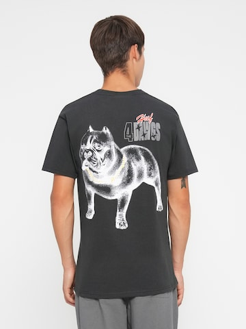 HUF Tričko '4 The Dawgs' – černá: přední strana