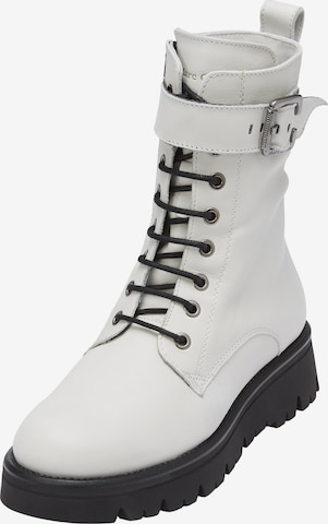 Marc O'Polo Lace-Up Ankle Boots in White: front