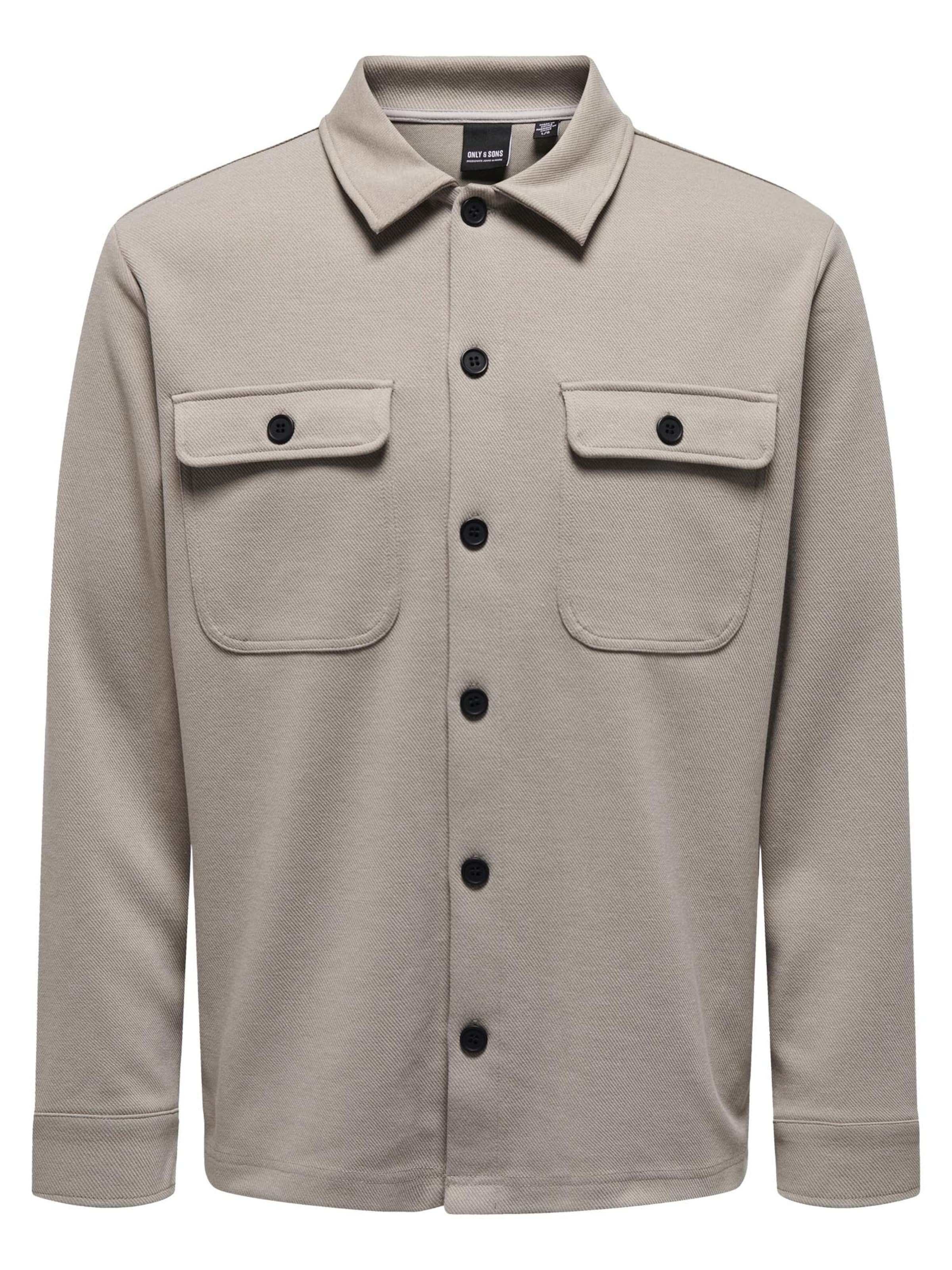 Only & Sons Button Up Shirt 'Newkodyl' in Grey: front