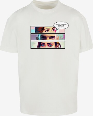 Merchcode Shirt 'Thinking Comic' in White: front