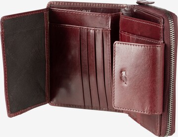 Braun Büffel Portemonnaie in Rot