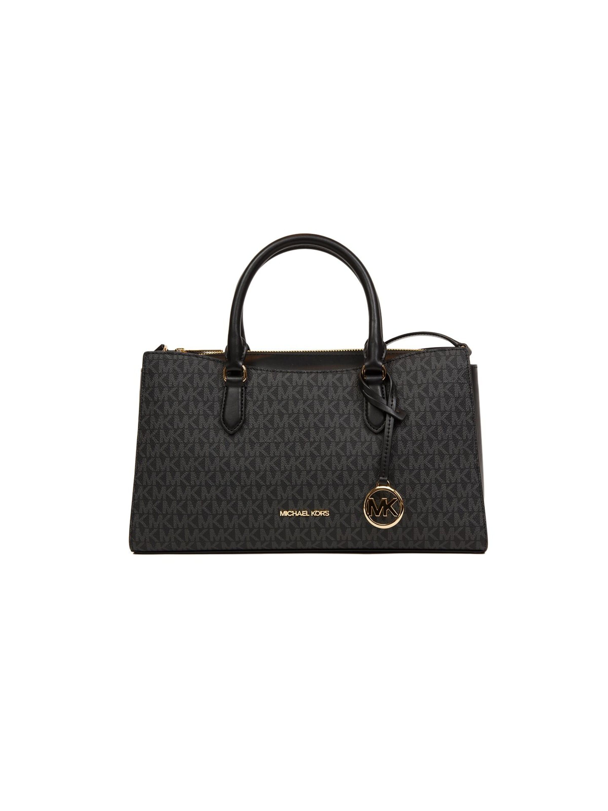 Michael Kors - Bolso de mano 'Arden Medium Top-Zip' en negro: frente