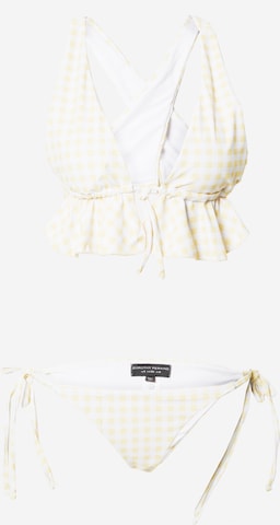 Dorothy Perkins Triangel Bikini 'Lemon' in Geel: voorkant