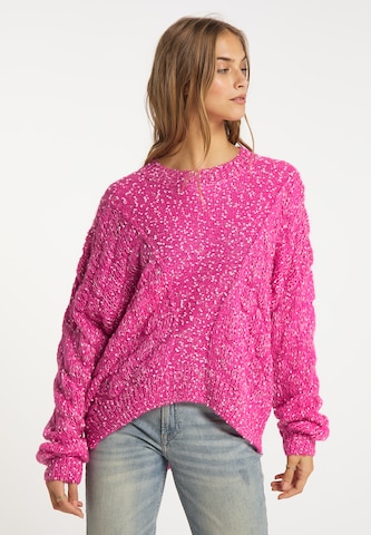 IZIA Oversized trui in Roze: voorkant