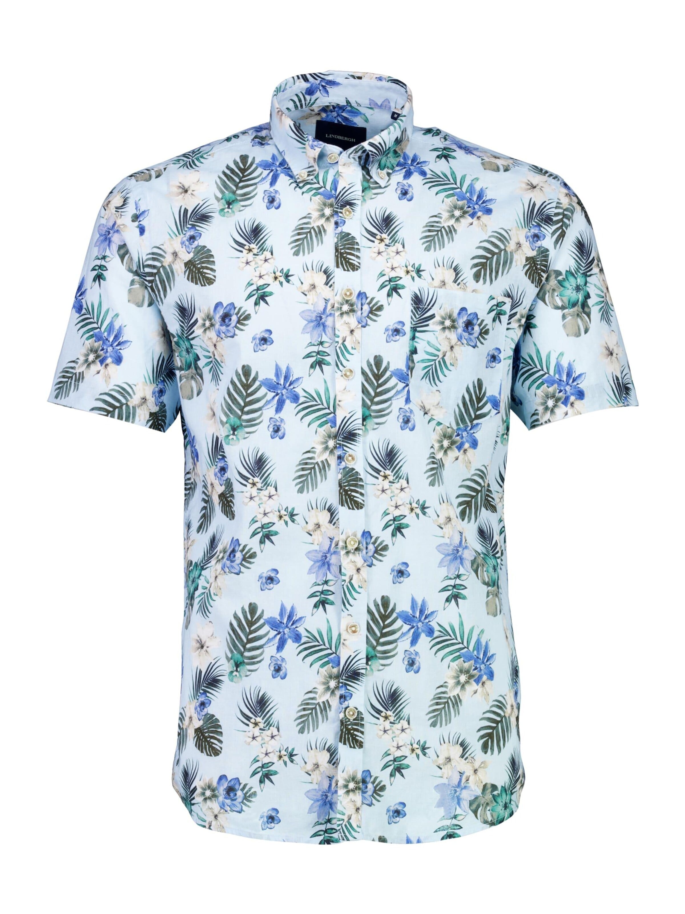 Coupe regular Chemise Lindbergh en bleu : devant