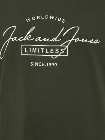 Jack & Jones Plus Μπλουζάκι 'JJFERRIS' σε πράσινο